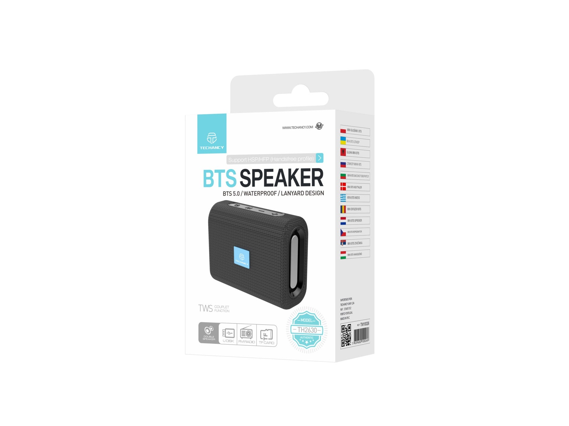 Altavoz Bluetooth Inalámbrico Techancy TH2630 – Sonido Potente, Batería Integrada y Conexión TWS