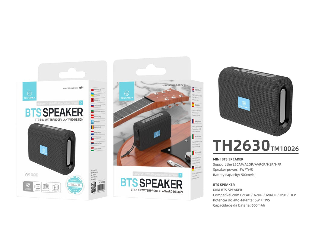 Altavoz Bluetooth Inalámbrico Techancy TH2630 – Sonido Potente, Batería Integrada y Conexión TWS